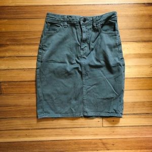 American Apparel vintage hunter green denim mini-skirt
